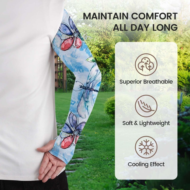 YPHCDO Store Gardening Sleeves Farm Sun Protection Arm Cooling Sleeves Thorn Proof Garden for Women Men with Thumb Hole - Image 2